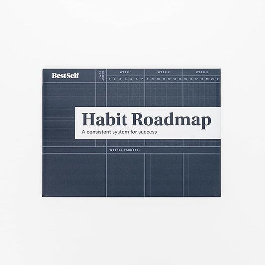 BestSelf Co. Habit Roadmap - Goal Tracker & Journal Planner. 13-Week Roadmap for Goal Setting & Self Improvement. Achieve goals, cultivate habits with this habit tracker journal.