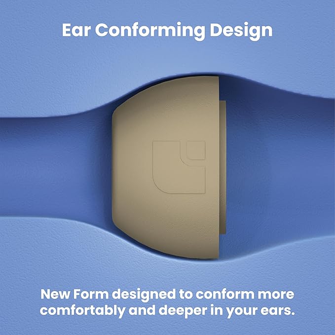Foam Masters Ultra-Premium Memory Foam Ear Tips for AirPods Pro 1st & 2nd Gen | 3 Pairs | New Ver. | Secure Fit | Super Comfort | Better Noise Cancel | Replacement Buds (Large, FDE Tan)