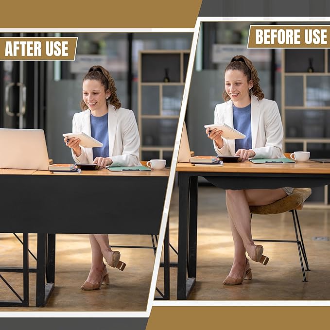 MABOZOO Under Desk Privacy Panel and Cable Management Net - 2pcs, Cord Organizer and Skirt for Home Office or Standing Workstation (48" Panel)