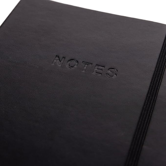 Graphique Apollo Vegan Leather Journal | Hardcover Notebook | 192 Lined Pages | Inner Pocket, Pen Loop, Elastic Closure | Work, Diary, Notes | 6” x 8”