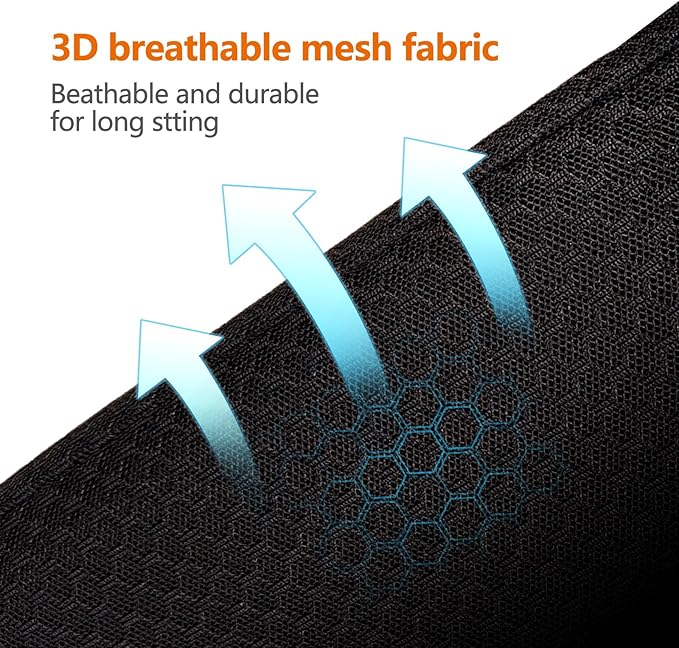 Sojoy Gel Seat Cushion,Portable Memory Foam Chair Seat Cushion for Car,Office,Wheelchair,Lower Back, Sciatica and Tailbone Pain Relief