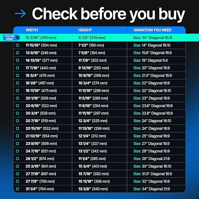 VINTEZ [2 Pack] 14 Inch 16:9 Privacy Screen for Computer Monitor and Laptop - Anti Glare Protector Film Blue Light Filter Eye Protection - Computer Screen Privacy Shield