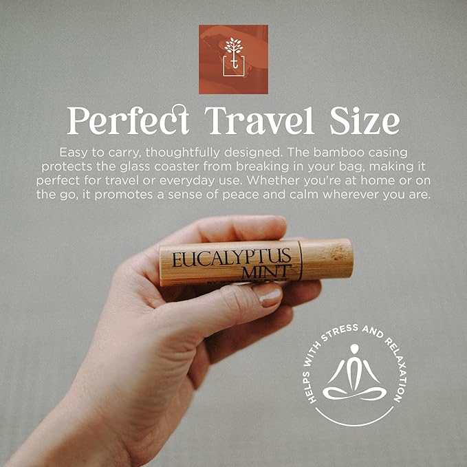 Eucalyptus Mint Essential Oil Roll On – Aromatherapy Blend w/Peppermint, Spearmint, Rosemary – Breathe Rollerball for Self Care, Spa, Energy, Wellness – 10ml Bottle - for Men & Women