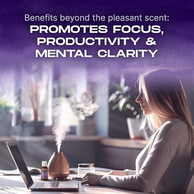 Clear and Focused Premium Diffuser Oil, Focus & Relax with Aromatherapy Diffuser Oils, Efficient Office/Home Fragrance Essentials Crafted from Botanical Essential Oils, 0.33 fl oz/10 ml