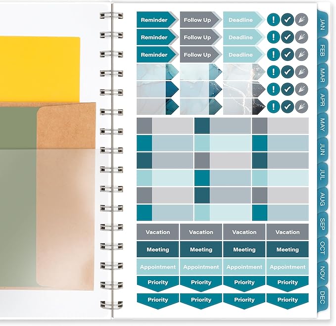 Cambridge 2025 Planner, Weekly & Monthly, 5-1/2" x 8-1/2", Small, Glacier (1727-200-25)