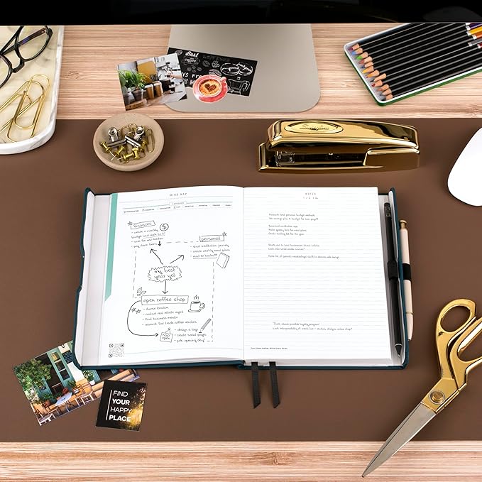 AT-A-GLANCE Foundation Goal Setting Planner, Undated Weekly & Monthly Journal, Track Progress, Create Habits, 5-3/4" x 8-1/4", Blue (FD2-200-20)