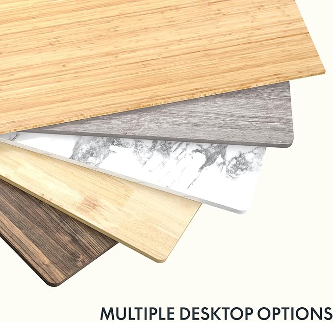 FLEXISPOT EN1 One-Piece Standing Desk 55 x 28 Inches Stand Up Desk Workstation Home Office Computer (White Frame + Gray Wood Top, 2 Packages)