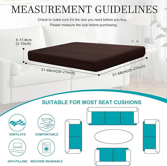 12Pcs Stretch Patio Cushion Covers,Outdoor Couch Covers Replacement,Outdoor Couch & Sofa Slipcovers,for Patio Furniture Cushion Covers,Washable Reusable Furniture Protector (Coffee,Cover Only)