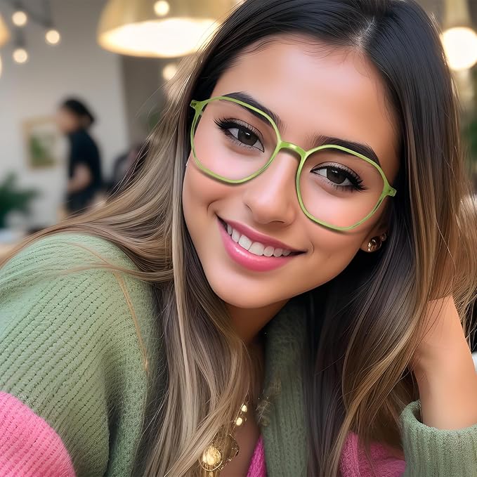 VISOONE Lightweight TR90 Blue Light Blocking Glasses Frame with Anti Glare Eye Protection for Women and Men RANE