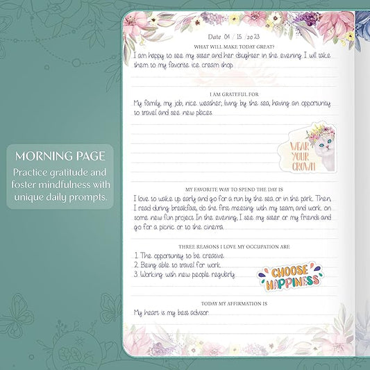 Legend Gratitude Journal – Guided Daily Journal to Foster Positivity & Happiness – Grateful Notebook to Write In – Inspirational Affirmation & Thankful Notebook – Hardcover (Aquamarine)