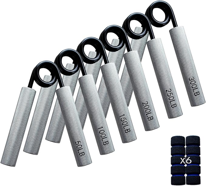 Grip Strength Trainer, Metal Non-Slip Grip,Heavy Duty Grip Strengthener,Wrist Forearm and Hand Exerciser