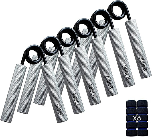 Grip Strength Trainer, Metal Non-Slip Grip,Heavy Duty Grip Strengthener,Wrist Forearm and Hand Exerciser