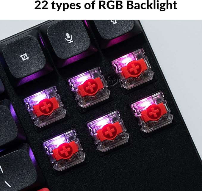 Keychron K1 Pro TKL Layout Ultra-Slim QMK/VIA Custom Bluetooth Wireless/USB Wired Mechanical Keyboard with Hot-Swappable Low-Profile Gateron Red Switch, RGB Backlight PBT Keycaps for Mac Windows Linux