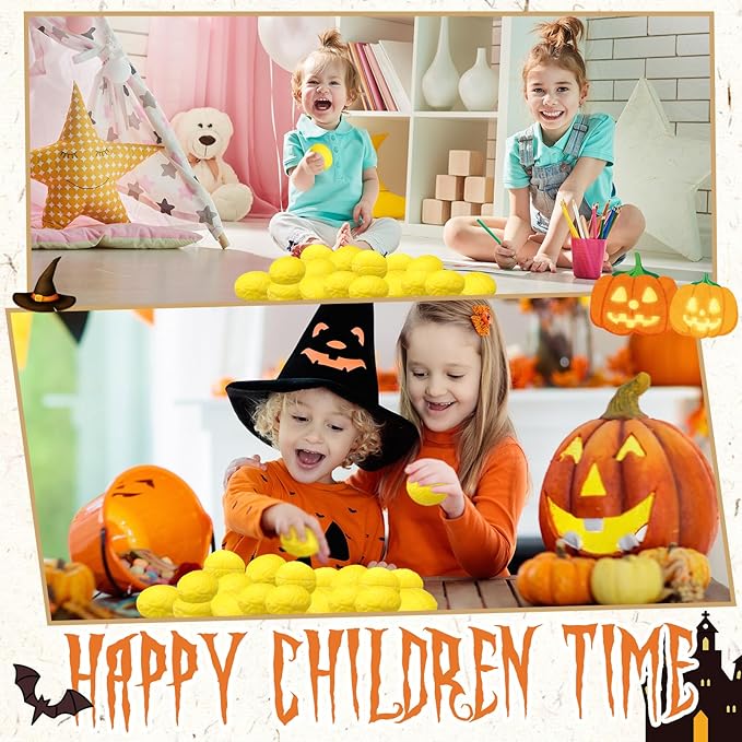 Leitee 12 Pcs Brain Stress Balls Bulk Large Halloween Brain Toys PU Hand Muscle Exercise Pressure Ball Funny Stress Relief Toy for Teens Adult Improving Grip Strength Prop(Yellow)