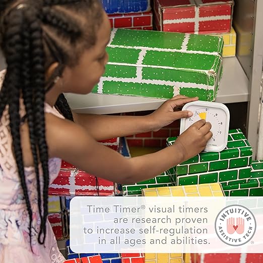 TIME TIMER 10 Minute MOD Education Edition ⁠— Visual Timer with Desktop Software for Kids Classroom Learning, Productivity Timer, Study Tool and Office Meetings with Silent Operation (10min)