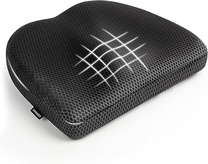 Office Chair Cushion - More Breathable Pressure Relief Seat Cushion with Hours Sitting on Gaming/Car/Wheelchair, Soft Extra-Dense Air Fiber for Orthopedic Coccyx, Sciatica & Hip Support