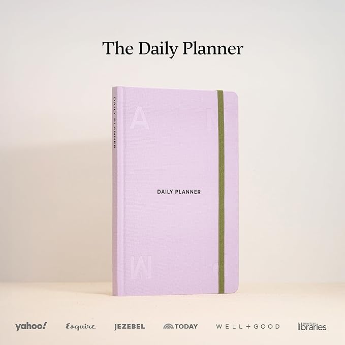 Undated Daily Planner for Productivity & Work – Hardcover, 120 Days, with Habit Tracker & Goal Setting. Monthly, weekly & daily work planner. Start Anytime (Lavender)