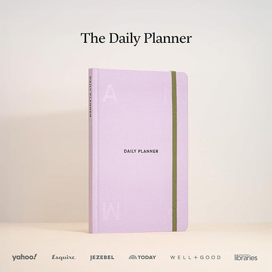 Undated Daily Planner for Productivity & Work – Hardcover, 120 Days, with Habit Tracker & Goal Setting. Monthly, weekly & daily work planner. Start Anytime (Lavender)