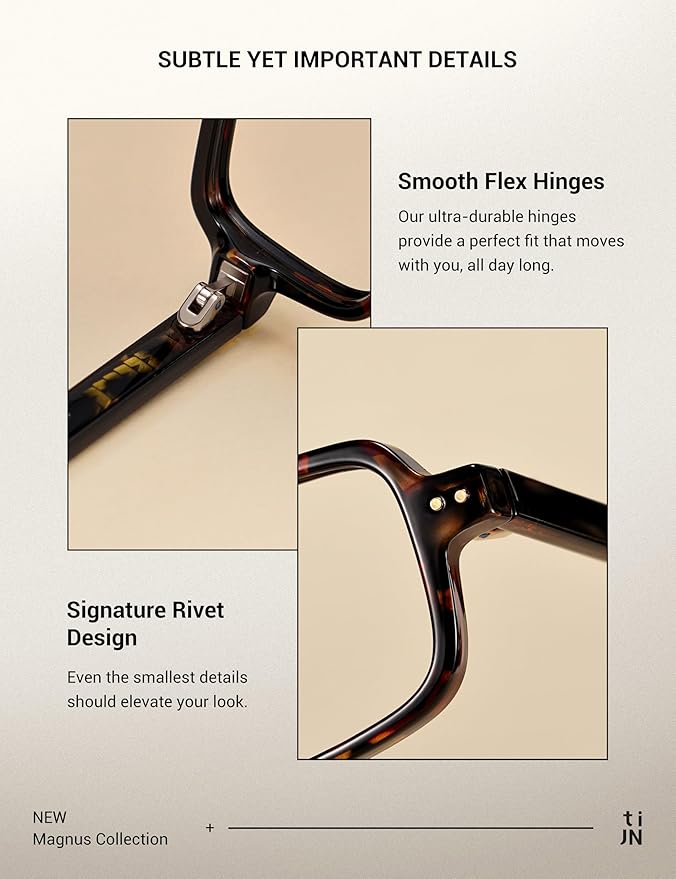 TIJN Olisa Blue Light Blocking Glasses for Women Men,Oval Glasses Frame Bluelight Glasses for Gaming/Computer/Screen