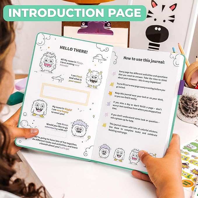 Clever Fox Kids’ Journal – Daily Feelings & Gratitude Notebook for 8+ Children – Child’s Planner & Mood Tracker for Journaling & Writing (Mint Green)