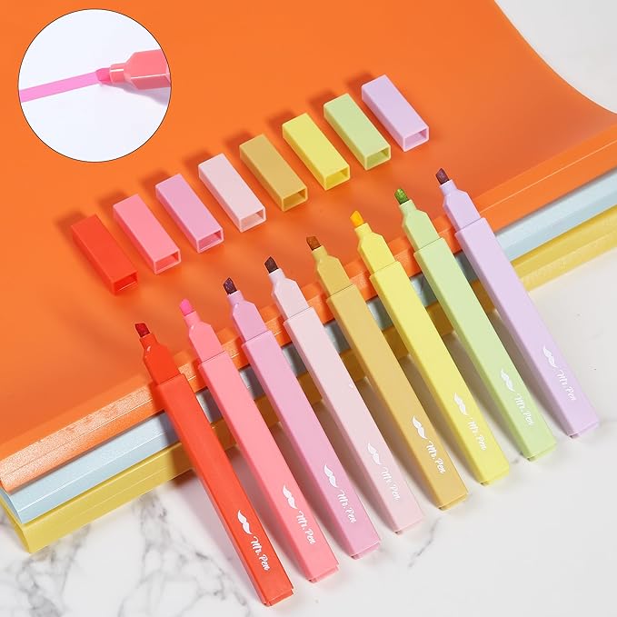 Mr. Pen- Aesthetic Highlighters, 8 Pack, Chisel Tip, Summer Morning, Cute Highlighters Assorted Colors