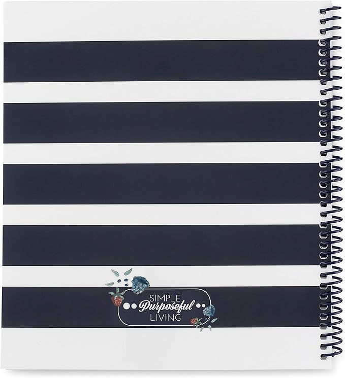 Large Spiral-Bound Weekly Meal Prep Planner Notebook – Full-Year Organizer with Laminated Covers, Tear-Off Grocery List Notepad, Undated Weekly Planner & Food Journal - Menu Calendar, & Budget Tool