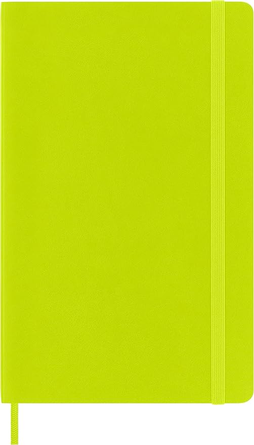 Moleskine Classic Notebook, Soft Cover, Large (5" x 8.25") Plain/Blank, Lemon Green, 192 Pages