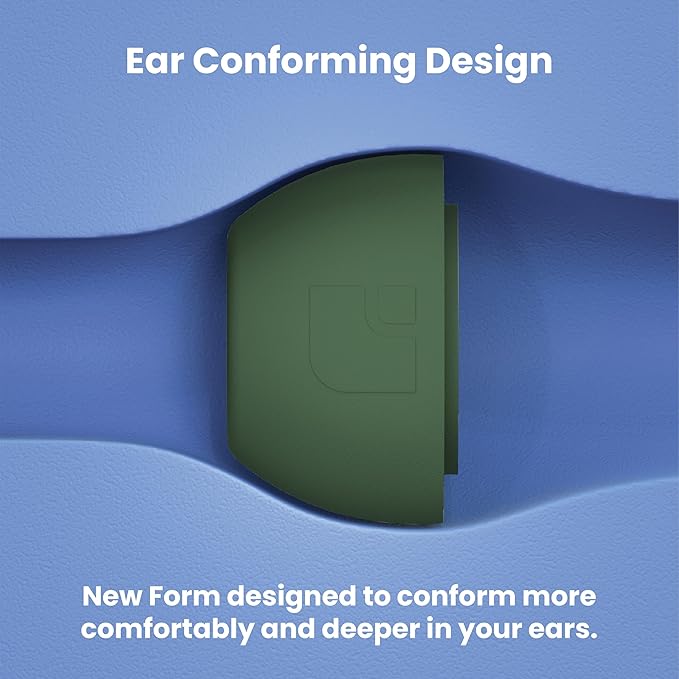 Foam Masters Ultra-Premium Memory Foam Ear Tips for AirPods Pro 1st & 2nd Gen | 3 Pairs | New Ver. | Secure Fit | Super Comfort | Better Noise Cancel | Replacement Buds (Large, Forest Green)