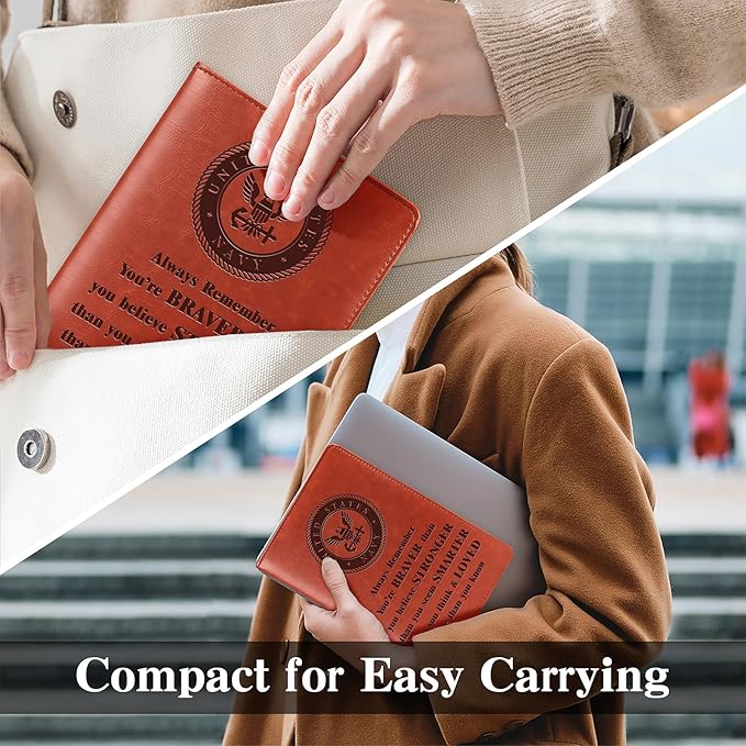 Navy Gift Navy Notebook Always Remember You Are Braver Lined Journal Notebook Military Gift Appreciation Gift Motivational Gift for Navy Military Notebook (Always-NAVY)