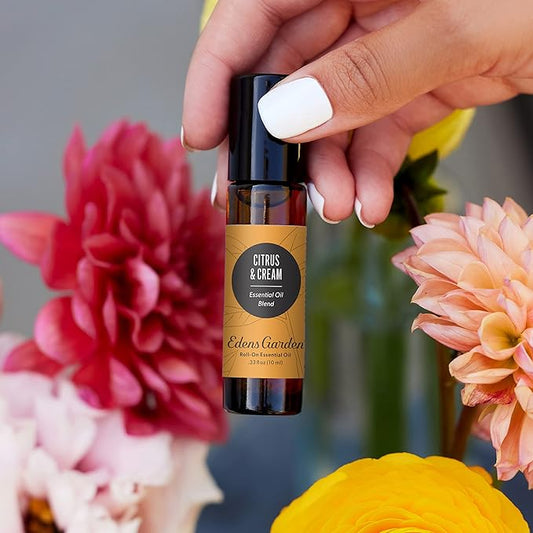 Edens Garden Citrus Cream Essential Oil Roll-On Blend- 100% Pure Premium Grade, Natural, Therapeutic, Aromatherapy, Kid & Skin Safe, The Best for Wellness, Relaxation Pre-Diluted 10 ml (.33 fl oz)