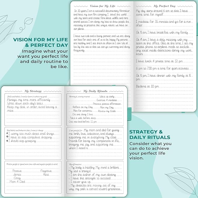 GoGirl Planner and Organizer for Women – Pocket Weekly Planner, Goals Journal & Agenda for Time Management & Productivity. Undated (Turquoise)