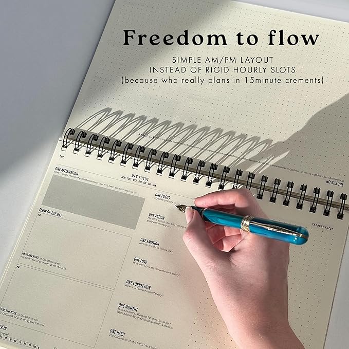 One Focus Notepad Daily Desk Planner for ADHD, Goal Setting, Mindfulness & Time Management – Undated, Compact Planner for Focus, Anxiety Relief & Neurodivergent Adults, A4 size