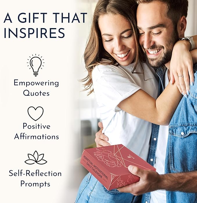 RYVE Motivational Desk Calendar, Inspirational Quotes for Desk, Desk Decor for Women, Office Decor for Women Desk, Desk Accessories for Women Office, Inspirational Gifts for Women, Daily Calendar