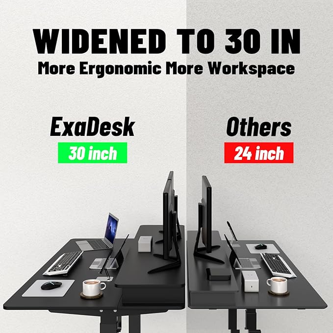 Electric Standing Widened Desk 63 * 30 Inches Adjustable Height with 4 Drawers, Double Storage Shelves Stand Up Desk, Home Office Workstation Sit Stand up Desk (Classical Black)