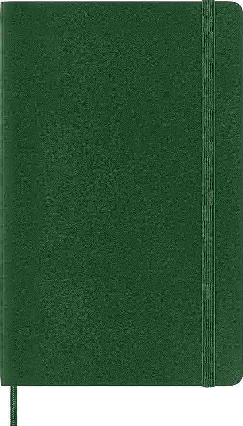 Moleskine Classic Notebook, Soft Cover, Large (5" x 8.25") Dotted, Myrtle Green, 192 Pages