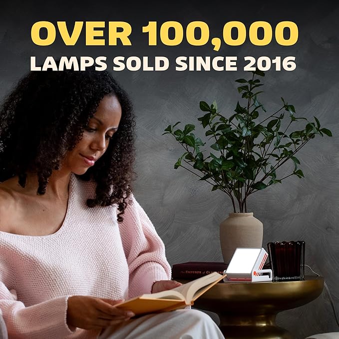 Circadian Optics Lumos 2.0 Light Therapy Lamp | As Seen On Shark Tank | 10,000 Lux Full Spectrum UV-Free Light | Boost Mood, Improve Sleep, Increase Energy & Enhance Focus (Gloss White)