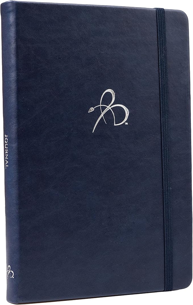 Bright Line Eating Line Journal Notebook, Vegan Leather Journal w/Lay-Flat Binding, Indigo Notebook Journal for Women & Men, Writing Journal, Food Journal, Travel Journal, Fitness Journal w/Stickers