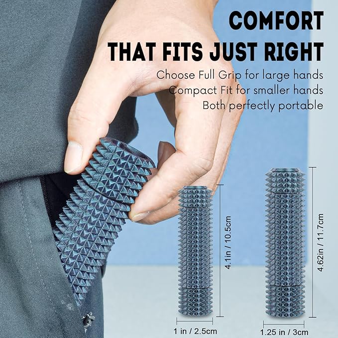 Fidget Roller Adults Teens Sensory Little Stim Gadget for Anxiety Relief Mild Ouchie,Desk Focus Tool Portable Hand Spinner Gifts Idea White Elephant Stocking Christmas(Shimmer Black,Compact Fit)