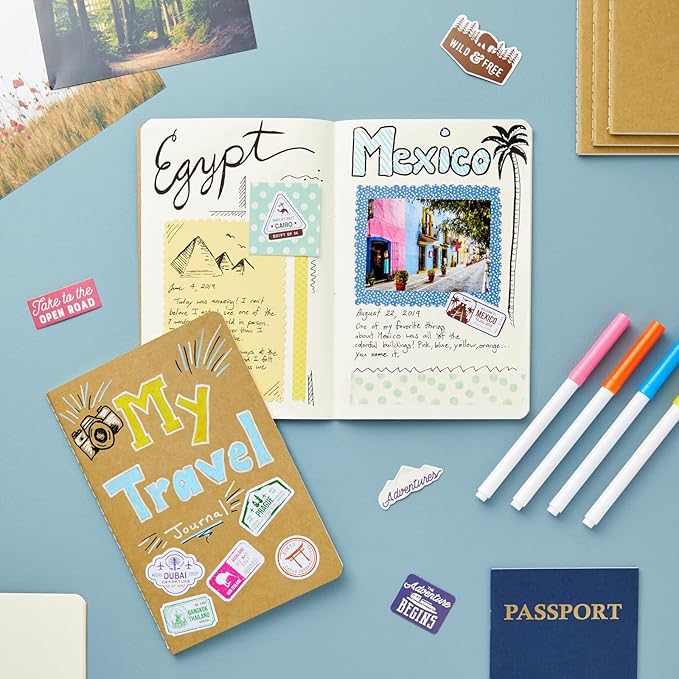 Paper Junkie Softcover Blank Notebooks - 24-Pack, A5, 60 Pages, Kraft - Sketchbooks Bulk for Sketching & Writing - Ample Pages for Journals for Writing