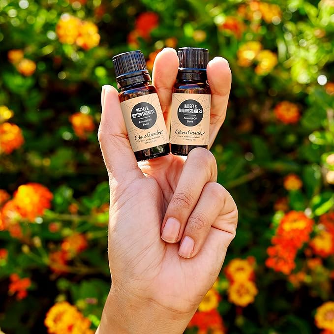 Edens Garden Nausea & Motion Sickness Essential Oil Blend- 100% Pure Premium Grade, Undiluted, Natural, Therapeutic, Aromatherapy, The Best for Diffusing, Skin, Humidifiers, Face 10 ml (.33 fl oz)