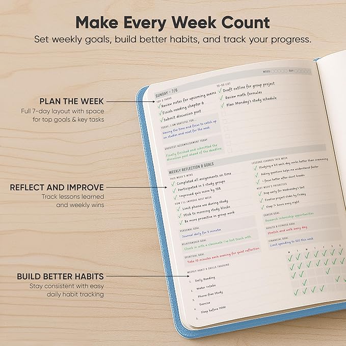 July 2025-2026 Planner 8.5 x 11 Pro Max - Dated Productivity & Academic 2025-2026 - Daily, Weekly & Monthly Planner With July Start Date - A4 - Productivity Store