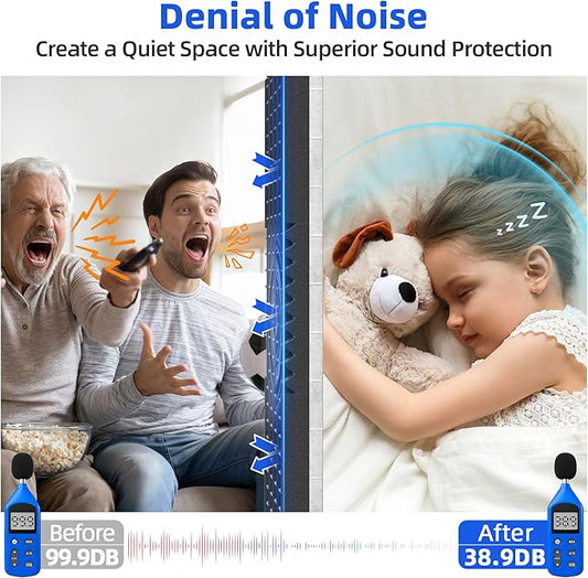 12 Pack Sound Proof Foam Panels for Wall with Self Adhesive, 3" X 12" X 12" High Density Acoustic Panels Sound Absorbing Quick-Recovery, Wedges Soundproof Wall Panels for Gaming & Studio Decor - Black