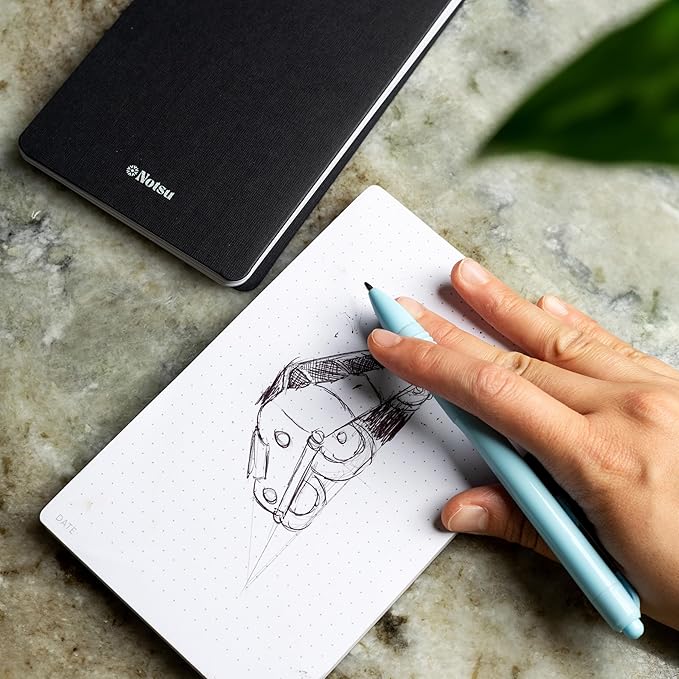 Notsu Dot Grid Small Desk Notepad 2 Pack | Minimalist Dotted Memo Note Pads with Premium Thick Paper, 3.9" x 6.3"