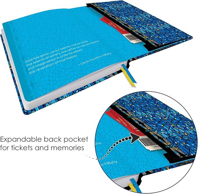 RainCaper Vegan Leather Journal Notebook, 160 Dot-Grid Pages, 5.7 inches x 8 inches, Journal - Tiffany Dragonfly