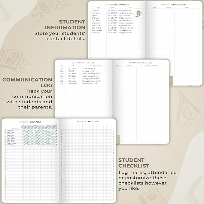 Clever Fox Teacher Planner – School Year Planner with Calendars & Lesson Plans – Teacher Plan Book for Classroom & Homeschool Organization - Undated, 7x10″, Hardcover (Foggy Alps)