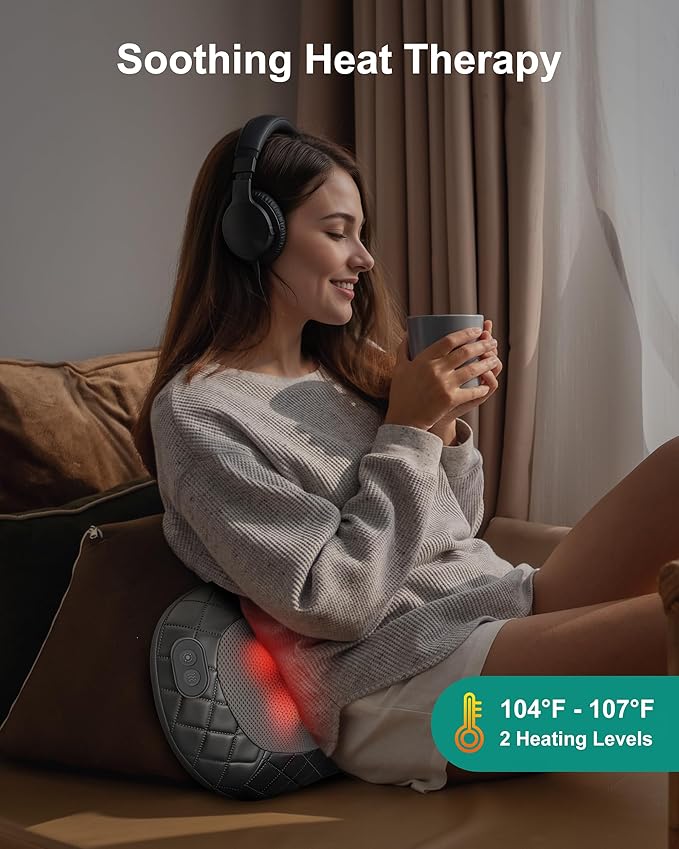 Snailax Shiatsu Back and Neck Massager with Heat, Electric Massager for Shoulder, Neck, Back, Kneading Deep Tissue Massage Pillow, Christmas Gifts