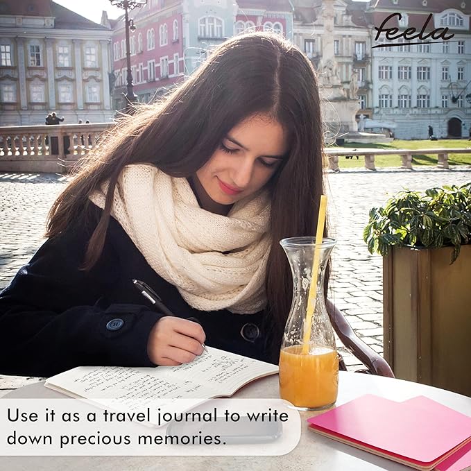 36 Pack Soft Cover Journal Bulk, Feela Lined Blank Travel Journal for Women Men Writing, Notebooks College Ruled for Work, Note Taking Notebook School Business Supplies, 8.2” x 5.5”, A5, Berry