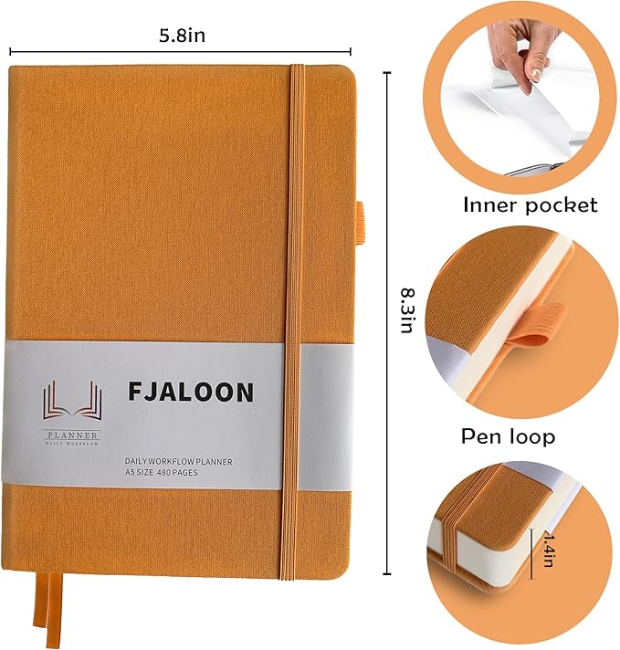 ADHD Planners, ADHD Planner for Adults Undated, Organize Your Days 2026 Keep Focus and Goal Setting (Light Orange)