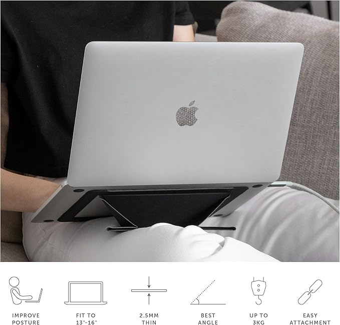 Native Union Rise Laptop Stand – Ultra-Slim Portable Folding Laptop Stand – Ergonomic & Optimized Viewing Angle – for All Laptops 13-16"