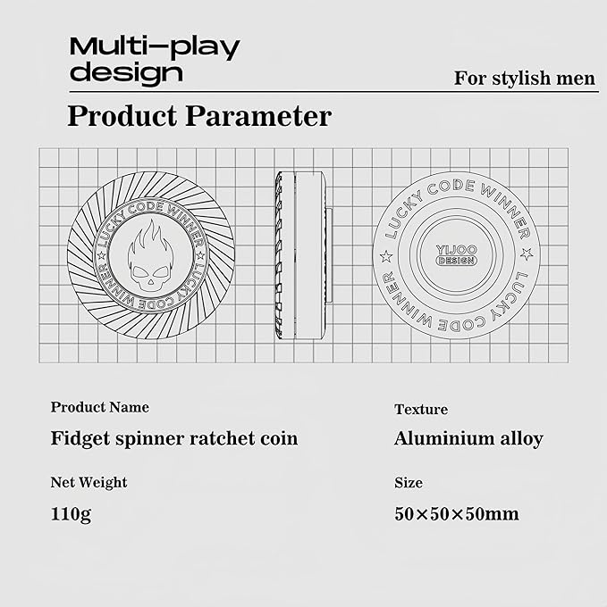 Metal Fidget Spinner for Kids and Adults, High Speed and Silence Colorful Glowing, Cool Fidget Spinner, Anti-Anxiety and Stress Release (Starlight Silver)